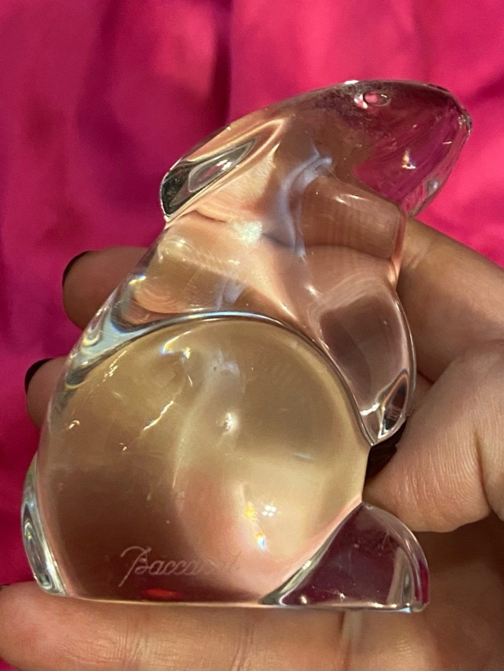 ⭐️BACCARAT Clear Glass Rabbit Figurine⭐️